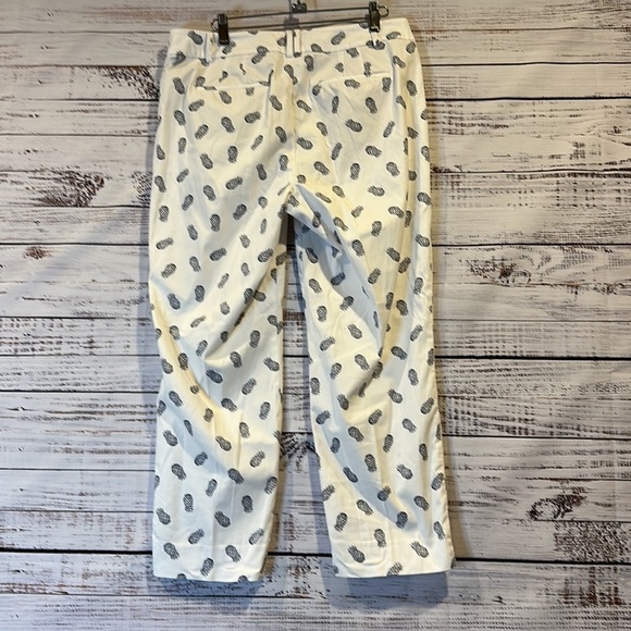 Talbots The Perfect Crop Curvy‎ Pineapple Pants Size 8 - Picture 3 of 6